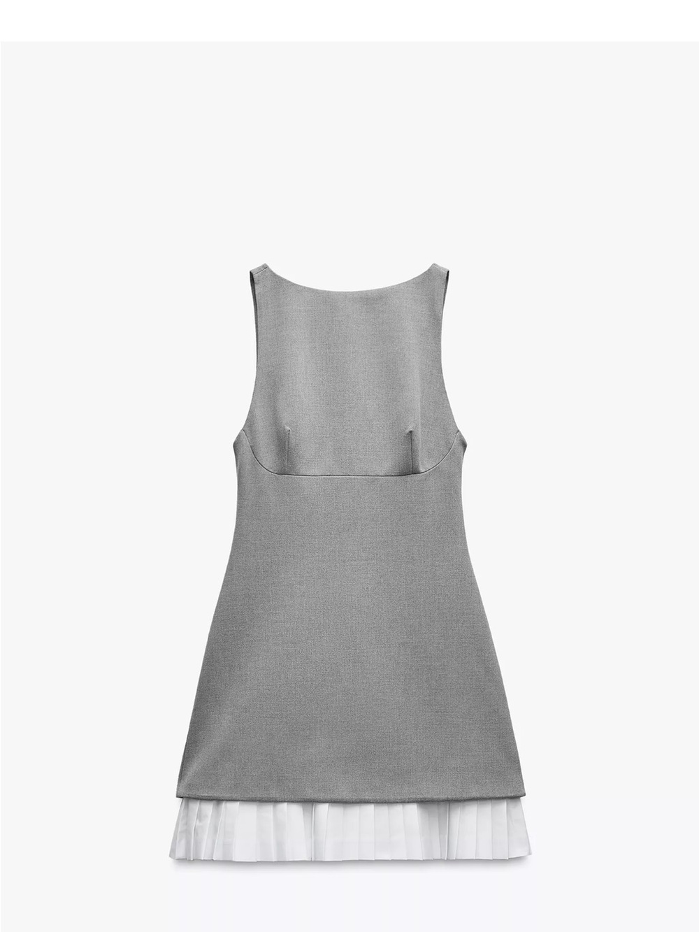 Zara Gray combination shirt poplin dress